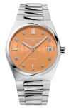 Frederique Constant Highlife Diamond Automatic Bracelet Watch, 34mm In Silverone