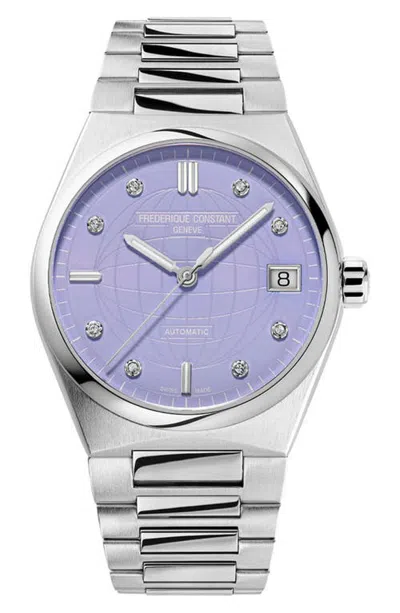 Frederique Constant Highlife Diamond Automatic Bracelet Watch, 34mm In Metallic