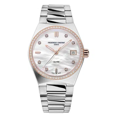 Frederique Constant Highlife Diamond Ladies Watch In Silver