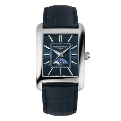 Frederique Constant Men's Carree Automatic Blue Strap Watch, 30mm In Multi