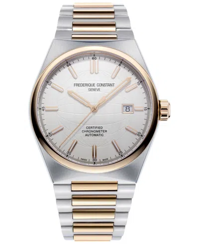 Frederique Constant Men's Swiss Automatic Highlife Cosc Two-tone Stainless Steel Bracelet Watch 41mm In Two Tone