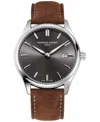 Frederique Constant Men's Swiss Classics Brown Leather Strap Watch 40mm In Brown