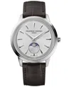 Frederique Constant Moneta Moonphase Watch, 37mm In Brown