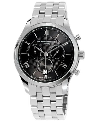 Frederique Constant Men's Swiss Stainless Steel Bracelet Watch 40mm In Silver