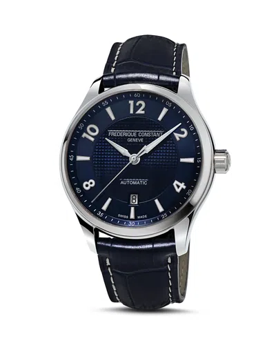 Frederique Constant Men's Runabout Automatic Stainless Steel & Leather Strap Watch In Blue