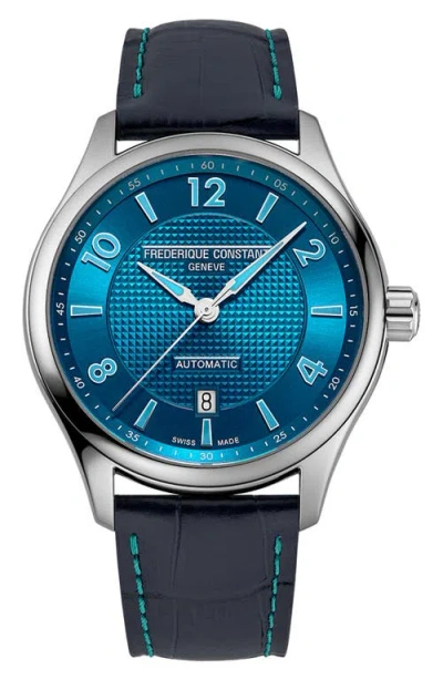 FREDERIQUE CONSTANT FREDERIQUE CONSTANT RUNABOUT LEATHER STRAP WATCH, 42MM