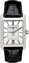 Frederique Constant Silver & Black Classics Carree Automatic Watch In Black/silver
