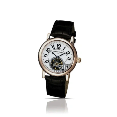 Frederique Constant Silver Dial Black Leather Men's Watch Fc-910as3h9