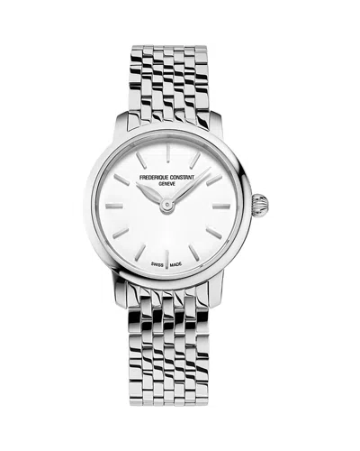 Frederique Constant Slimline Watch, 25mm In Silver