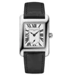 Frederique Constant Women's Swiss Carree Small Seconds Diamond (1-1/5 Ct. T.w.) Black Leather Strap Watch 25mm