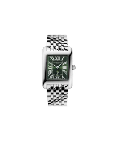Frederique Constant Women's Carree Silver-tone Stainless Steel Bracelet Watch, 25.2mm In Metallic