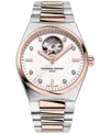 Frederique Constant Women's Swiss Automatic Highlife Diamond (1/20 Ct. T.w.) Two-tone Stainless Steel Bracelet Watch 34m In Two-tone