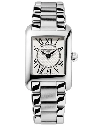 Frederique Constant Women's Swiss Carree Stainless Steel Bracelet Watch 23mm
