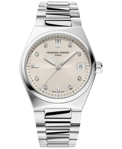 FREDERIQUE CONSTANT WOMEN'S SWISS HIGHLIFE DIAMOND (0.04 CT. T.W.) STAINLESS STEEL BRACELET WATCH 31MM