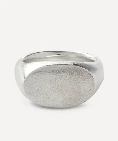 Fredrick Grove Mens Sterling Silver Landscape Oval Signet Ring