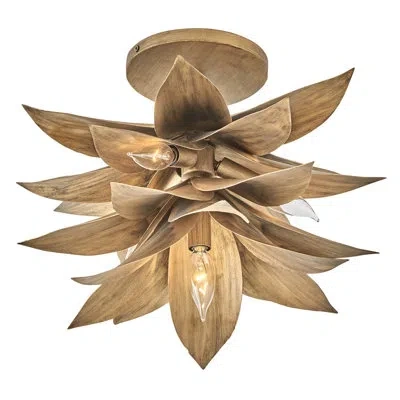 Fredrick Ramond Agave 4-light Hand Sculpted Convertible Pendant - Burnished Gold