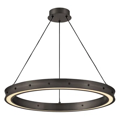 Fredrick Ramond Althea 26" Wide Satin Black Led Pendant Light