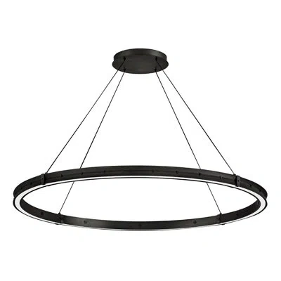 Fredrick Ramond Althea Steel Dimmable Led Chandelier In Satin Black