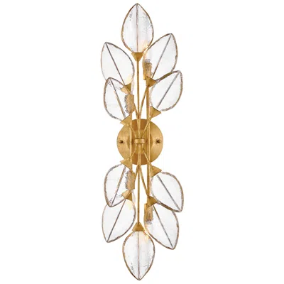 Fredrick Ramond Amira 34" High Distressed Brass 4-light Wall Sconce