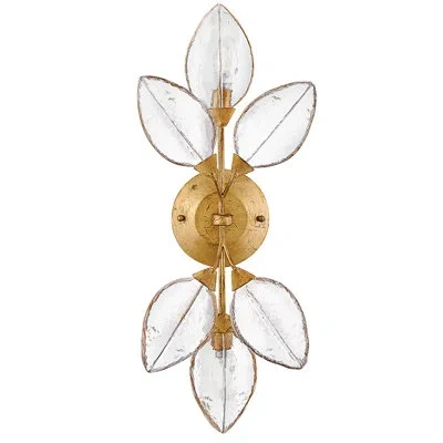 Fredrick Ramond Amira Wall Sconce In Distressed Brass;pressed