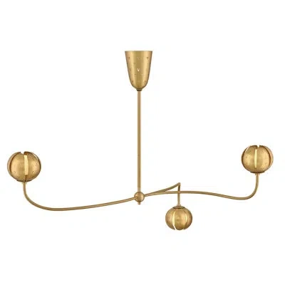 Fredrick Ramond Anthos Large Abstract Chandelier In Unlacquered Brass