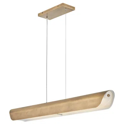 Fredrick Ramond Arco 46" Wide Heritage Brass Led Linear Chandelier