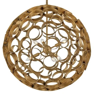 Fredrick Ramond Centric 6-light Orb Handcrafted Chandelier - Burnished Gold