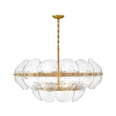 Fredrick Ramond Chandelier Lillia Large Drum Chandelier Heritage Brass