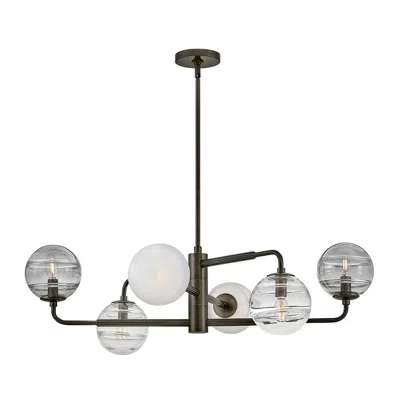 Fredrick Ramond Chandelier Oberon Large Adjustable Chandelier Black Oxide