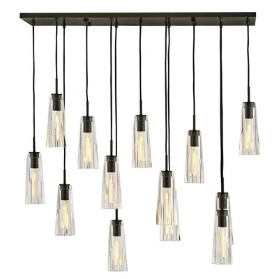 Fredrick Ramond Cosette 13 - Light Steel Dimmable Kitchen Island Chandelier In Black Oxide