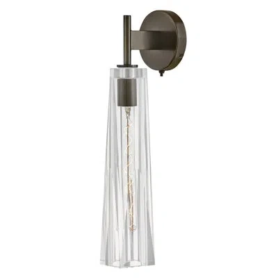 Fredrick Ramond Cosette Single Light Wall Sconce W/ Thick Crystal-cut Shade & On/off Switch