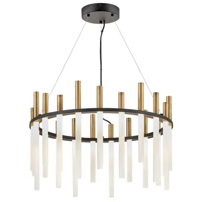 Fredrick Ramond Echo 26" Wide Black Led Ring Chandelier