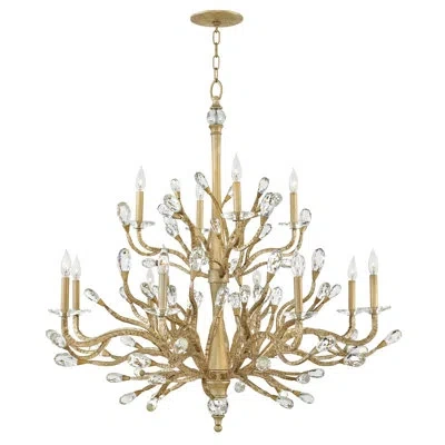 Fredrick Ramond Eve 12 - Light Candle Style Classic / Traditional Chandelier In Gold