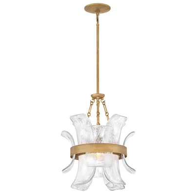 Fredrick Ramond Fleur Large Pendant In Burnished Gold