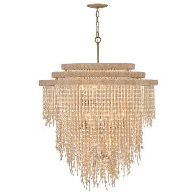 Fredrick Ramond Freya Large Chandelier In Burnished Gold