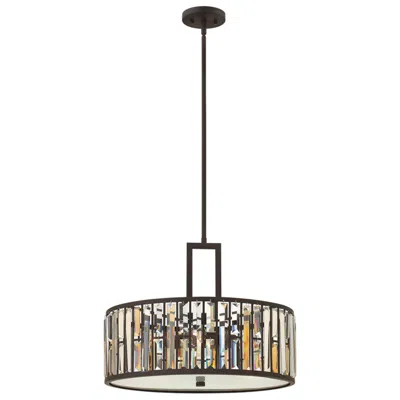 Fredrick Ramond Gemma 21 1/4" Wide Bronze Crystal Pendant Light