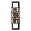Fredrick Ramond Gemma 2-light Wall Sconce With Rectangular Crystal Prisms In Vintage Bronze