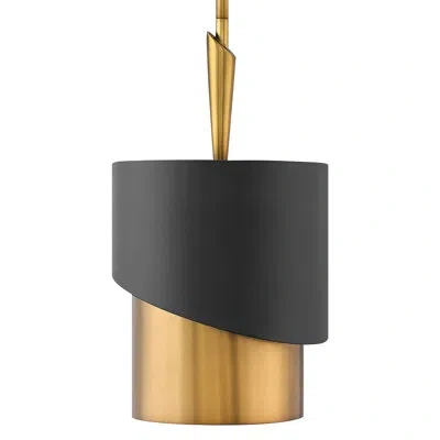 Fredrick Ramond Gigi Retzlaff 1 - Light Single Cylinder Pendant In Brass