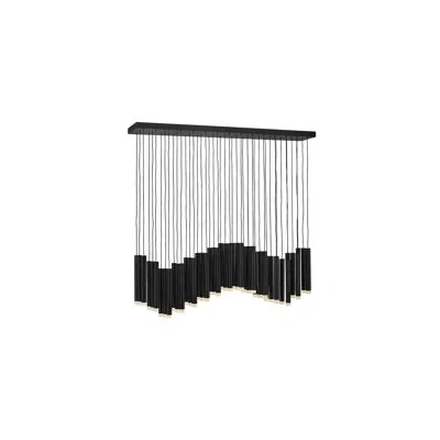 Fredrick Ramond Harmony 45-light Adjustable Modern Linear Chandelier W/ Integrated Led In Black