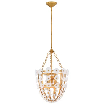 Fredrick Ramond Interior Azalea Large Pendant 16.5" Distressed Brass