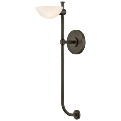 Fredrick Ramond Interior Merit Large Single Light Sconce 5" Black Oxid