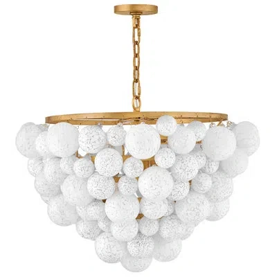 Fredrick Ramond Marabel 6 - Light Chandelier In Brass;satin Brass;brushed Brass;distress