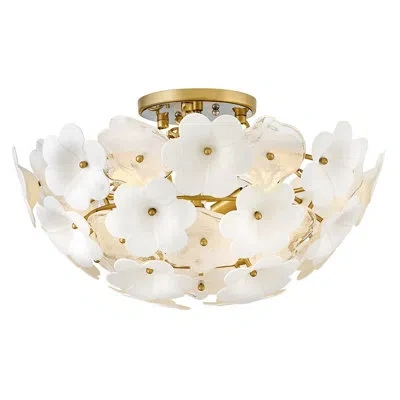 Fredrick Ramond Marianne Flush Mount In Deluxe Gold