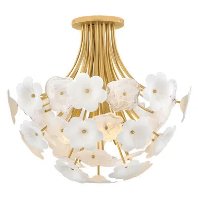 Fredrick Ramond Marianne Medium Semi-flush Mount In Deluxe Gold
