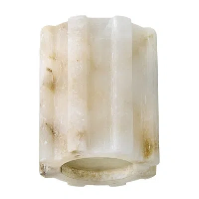 Fredrick Ramond Miri Alabaster Led Flush Mount In Off White,black