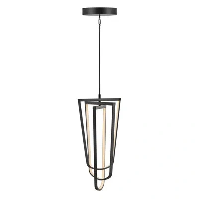 Fredrick Ramond Onyx 26.75" Integrated Led Adjustable Pendant In Black