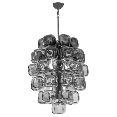 Fredrick Ramond Perriand Small Chandelier In Brushed Graphite
