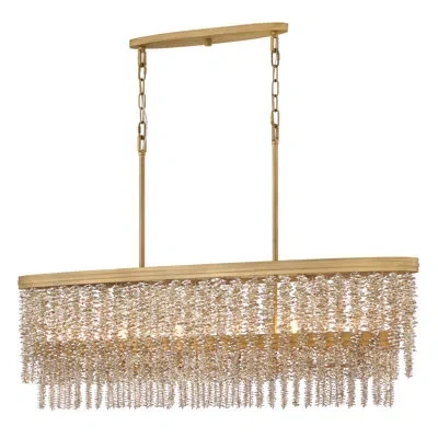 Fredrick Ramond Rubina Medium Six Light Linear In Burnished Gold