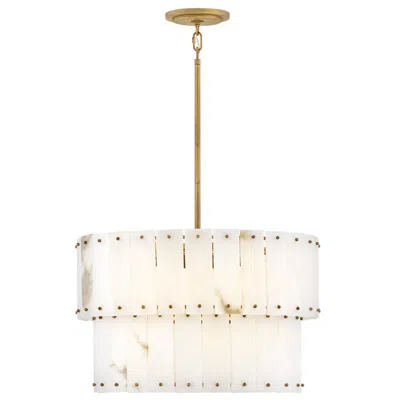 Fredrick Ramond Simone 24" Wide Burnished Gold Drum Chandelier
