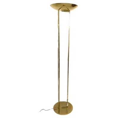 Pre-owned Fredrick Ramond Uplighter Lucite Brass Tall Floor Lamp Mid-century Modern 1986 In Brown